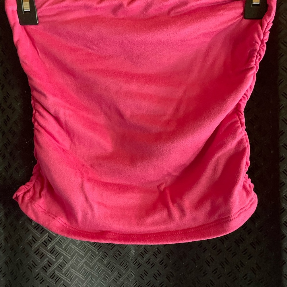 Pink Ruched Tube Top